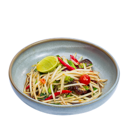 ส้มตำปูปลาร้า. Fermented Fish Papaya Salad With Crab