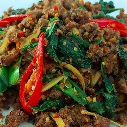 ข้าวผัดเผ็ดนกกระทา