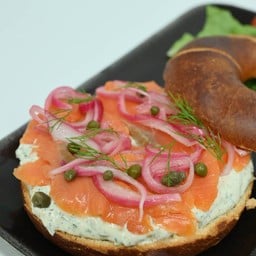 Smoked Salmon Cream Cheese Bagel