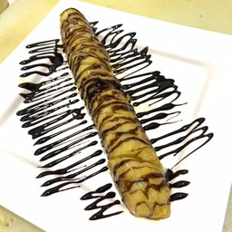 โรตีห่อกล้้วย+ช็อคโกแลต