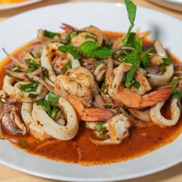 ลาบกุ้ง+ปลาหมึก