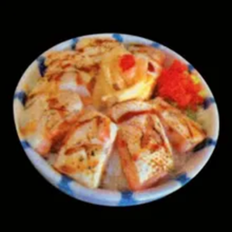 ข้าวหน้าแซลมอน+ท้องแซลทอน