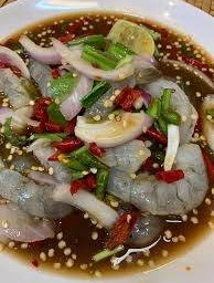 ยำนัวกุ้งสด