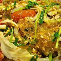 ผัดวุ้นเส้นหมูสับ(กับข้าว)
