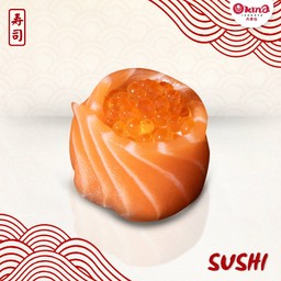 แซลมอนบอลไข่ปลาแซลมอนซูชิ 1 คำ