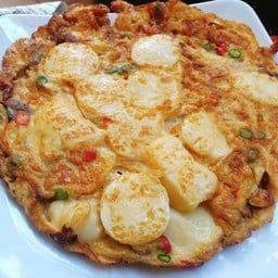 ไข่เจียวเต้าหู้ไข่+พริก+ต้นหอม+หอมแดง