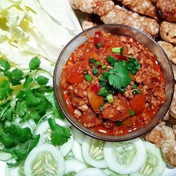 ชุดน้ำพริกอ่อง แคบหมูไร้มัน