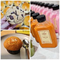 [เซตสุดฮิต] เค้กกล้วยหอม ออริจินัล + Classic Choc Chunk Soft Cookie + ชาไทย