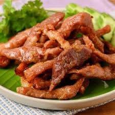 หมูแดดเดียว (กับข้าว)