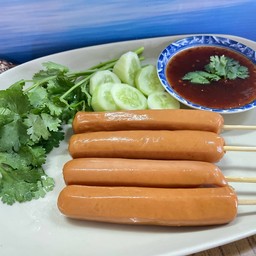 ไส้กรอกหมูทองหนังกรอบ