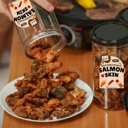 หนังปลาแซลมอนทอดกรอบ