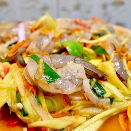 ตำมะม่วงกุ้งสดไทย