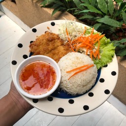 ข้าวหน้าไก่กรอบ