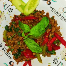 ผัดกระเพราหมูสับ