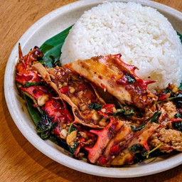 ข้าวกะเพราปู คิงแครปยักษ์