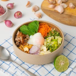 ข้าวหมาหงอยกับไข่ออนเซ็น