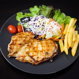 สเต็กไก่พริกไทยดำ