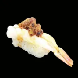 ซูชิหน้ากุ้งตับห่านเผา