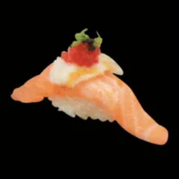 ซูชิแซลมอนเอ็นกาวะซอสมิโซะเผา