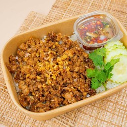 หมูสับผัดกระเทียม