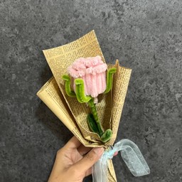 ดอกกุหลาบกำมะหยี่สีชมพู