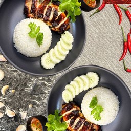 ข้าวไก่ย่างแจ่วรสเด็ด x2
