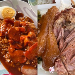 [เซตสุดฮิต] ข้าวขาหมู + ข้าวหมูแดงหมูกรอบ BBQ and Crispy pork rice