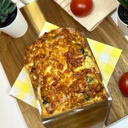 ผักโขมแฮม (ใช้เวลาอบ 10 นาที)