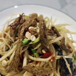 ตำปูปลาร้า+ปลากรอบ