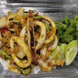 ข้าวโพดอบเนย-ข้าวจานด่วน (ข้าวไก่ทอด/ข้าวเซ็ทน้ำพริก)