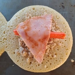 หมูสับ + ปูอัด + แฮม