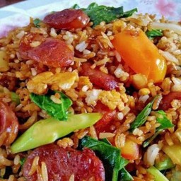 ข้าวผัดไข่+กุนเชียงหมูโบราณ