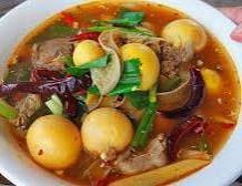 ผัดเผ็ดรังไข่กับข้าว