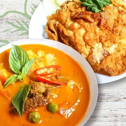 ข้าวไข่เจียว + แกงป่า