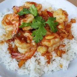 ข้าวกุ้งกระเทียม