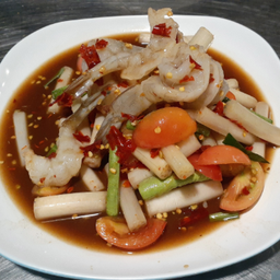 ตำไหลบัวกุ้งสด