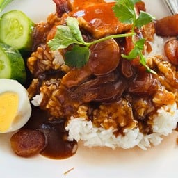 นครปฐมโภชนา ข้าวหมูแดง(ร้านใหม่ คนเก่า เยื้องโรงแรม ลายทอง)