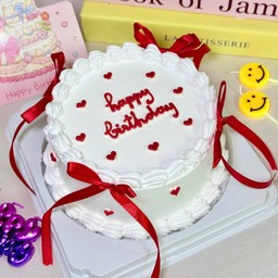 Red Bow Cake