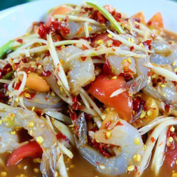 ตำกุ้งสด