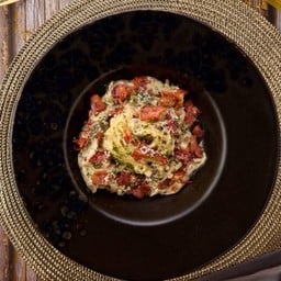 Fettuccine Truffle Cream Sauce Mushroom & Bacon