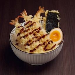 ข้าวหน้ากุ้งเทมปุระ ซอสเทอริยากิ