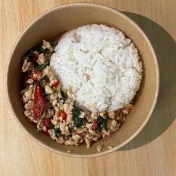 กะเพราไข่ข้น โชคดี - พหลโยธิน56 กม.25