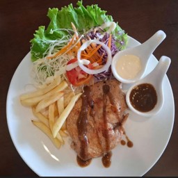 ข้าวหน้าสเต็กไก่