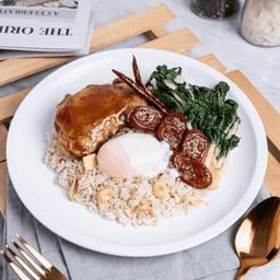 Smoky Grilled Chicken with Baked Rice and Chinese Sausage