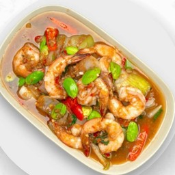 กุ้งผัดกะปิสะตอ