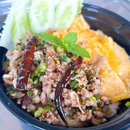 ข้าวหน้าลาบหมู