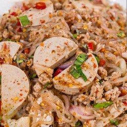 ลาบวุ้นเส้น หมูยอ หมูสับ