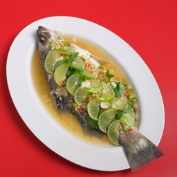 ปลากระพงนึ่งมะนาว (ตัว) #350