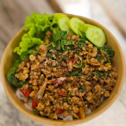 ข้าวกระเพราหมูสับ