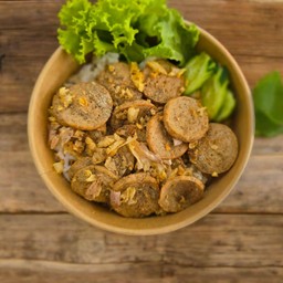 ข้าวหมูยอทอดกระเทียม